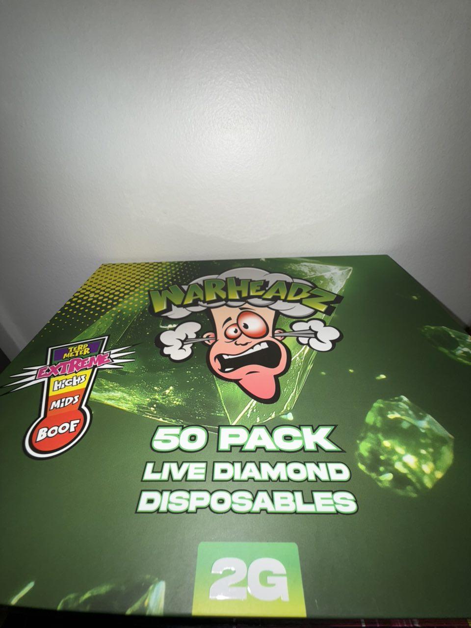 Warheads 2 g dispo live diamonds